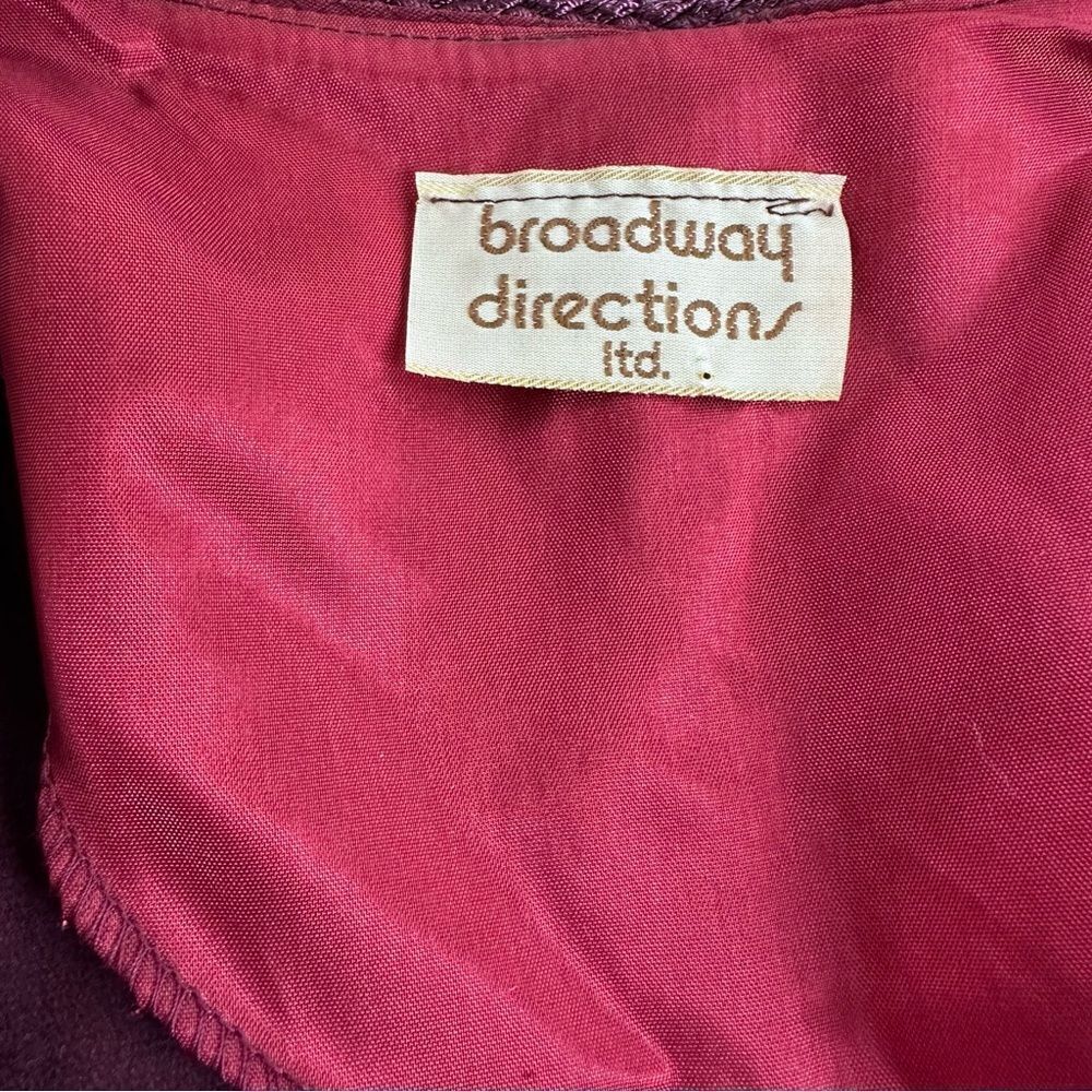 Broadway Directions plum velour vintage jacket NWT size M - Picture 4 of 10